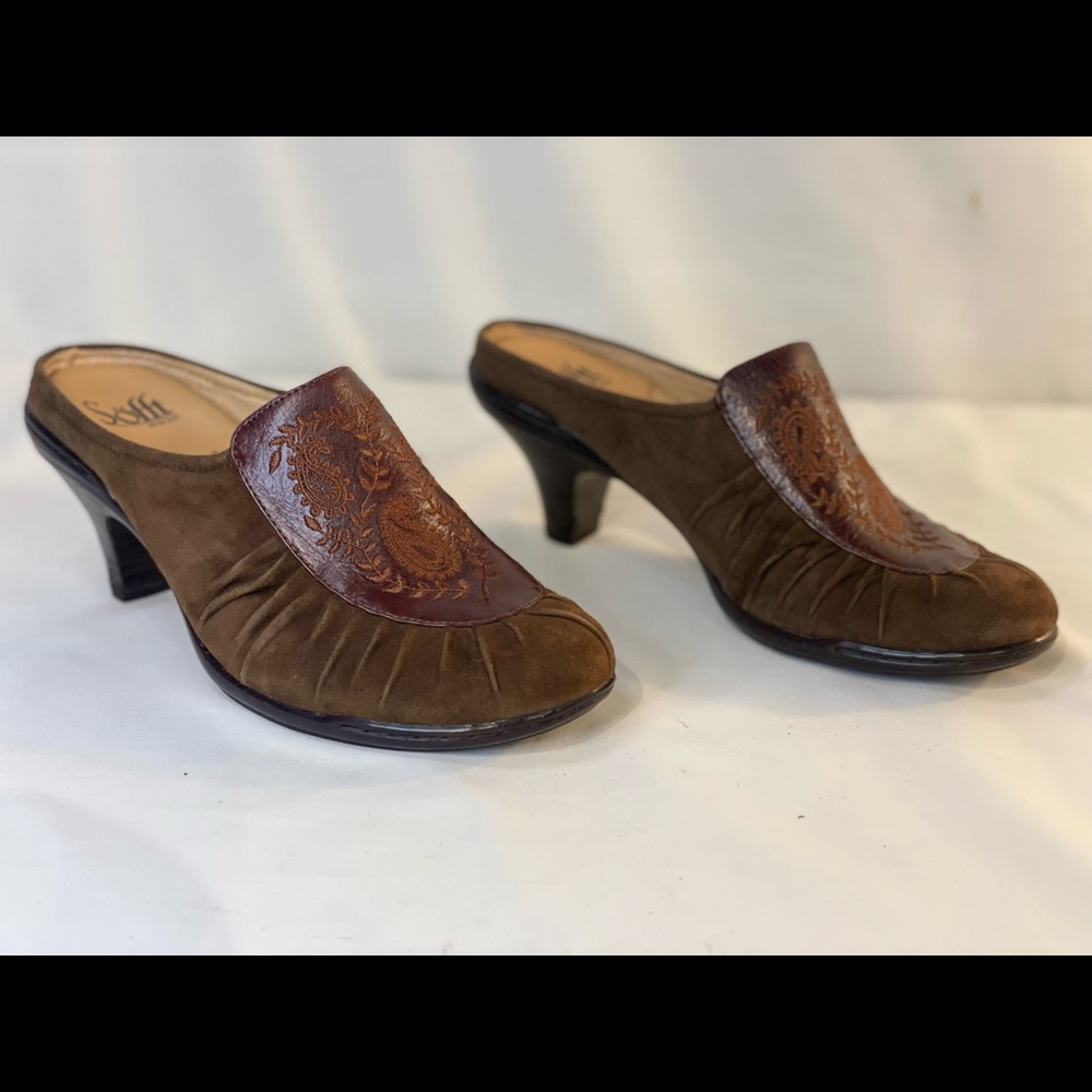 Söfft Loafer Heel, Round Toe, Leather Upper Lining Sock, Size 7